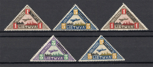 1922 Lithuania Airmail (CV $30, Full Set)
