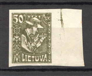1921-22 Lithuania 50 Sk (Imperf, CV $20)
