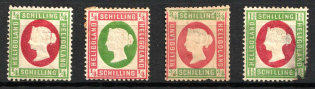 1873 Heligoland, Germany (Mi. 8, 8 c, 9, 10, CV $230)