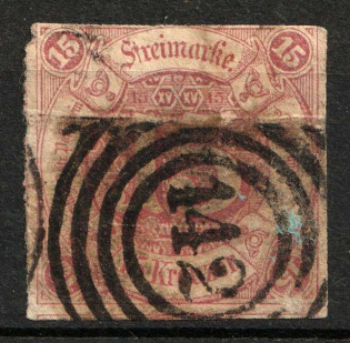 1859-61 15kr Thurn und Taxis, Germany (Mi. 24, Canceled, CV $160)