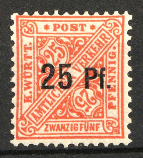 1916 Wurttemberg, Germany (Mi. 240 Y, CV $60)