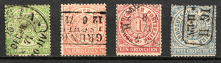 1869 North German Confederation, Germany (Mi. 14 - 17, Canceled)
