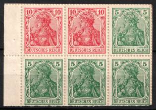 1913-16 German Empire, Germany, Block, Zusammendrucke (Mi. H 9 I a b A CV $780, MNH)