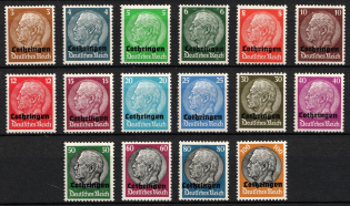 1940 Lorraine, German Occupation, Germany (Mi. 1 - 16, Full Set, CV $60, MNH)