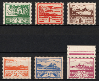 1943-44 Jersey, German Occupation, Germany (Mi. 3 - 8, Full Set, CV $80, MNH)