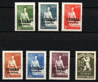 1942 Karelia, Finland, Finnish Occupation (Mi. 22 - 28, Full Sets, MNH)