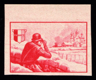 1942 French Legion, Germany (Mi. X P, Proof, Certificate, Margin, CV $330)