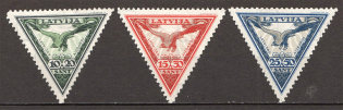 1932 Latvia Airmail (Perf, CV $80, Full Set)