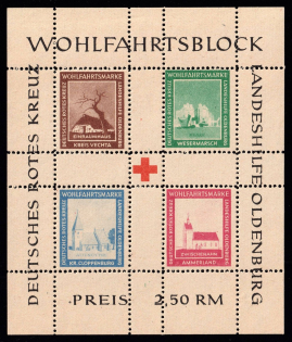 1948 Oldenburg, Germany Local Post, Souvenir Sheet (Mi. Bl. I A, Unofficial Issue, CV $30, MNH)