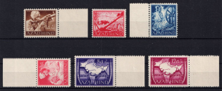 1943 Indian Legion, Germany (Mi. I A - VI A, Margins, CV $40, MNH)