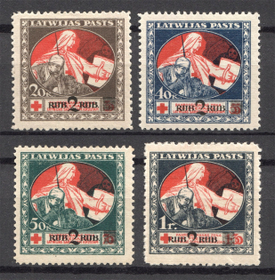 1921 Latvia (on Banknotes, CV $20, Full Set)