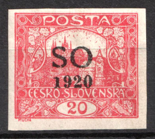 1920 '20' East Upper Silesia, Czechoslovakia (Sc. 26 a, CV $300)