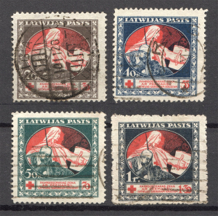 1920 Latvia (on Banknotes, Brown-Green, Full Set, Cancelled)