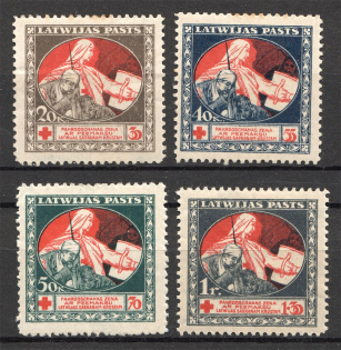 1920 Latvia (on Banknotes, Blue, Full Set)