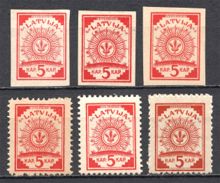 1918 Latvia (On Maps, Full Set)