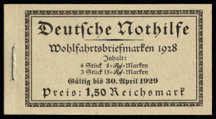 1928 Complete Booklet with stamps of Weimar Republic, Germany, Excellent Condition (Mi. MH 27.1, CV $800)