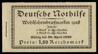 1928 Complete Booklet with stamps of Weimar Republic, Germany, Excellent Condition (Mi. MH 27.2, CV $900)