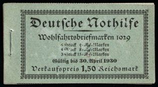 1929 Complete Booklet with stamps of Weimar Republic, Germany, Excellent Condition (Mi. MH 28, CV $700)