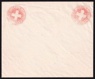 Odessa, Board of the Local Committee of the Russian Red Cross Society, Russian Red Cross Cover 139x114mm - Thin Paper, with Two Emblems, with Watermark