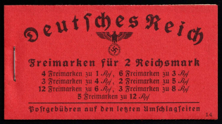 1940-41 Complete Booklet with stamps of Third Reich, Germany, Excellent Condition (Mi. MH 39.4, CV $260)
