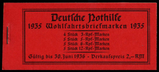 1935 Complete Booklet with stamps of Third Reich, Germany, Excellent Condition (Mi. MH 41, CV $230)