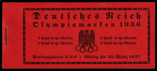 1936 Complete Booklet with stamps of Third Reich, Germany, Excellent Condition (Mi. MH 42.1, CV $260)