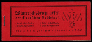 1937 Complete Booklet with stamps of Third Reich, Germany, Excellent Condition (Mi. MH 44, CV $170)