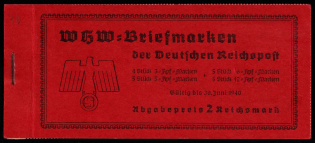 1939 Complete Booklet with stamps of Third Reich, Germany, Excellent Condition (Mi. MH 46, CV $170)