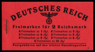1941 Complete Booklet with stamps of Third Reich, Germany, Excellent Condition (Mi. MH 48.1, CV $170)