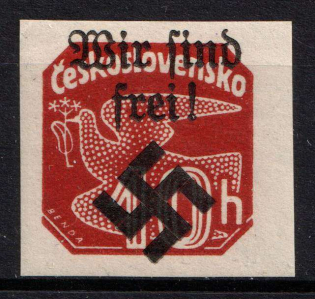 1939 10h Moravia-Ostrava, Bohemia and Moravia, Germany Local Issue (Mi. 36, Type I, Signed, CV $70, MNH)