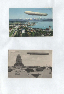 Army Zeppelins, Military Propaganda Postcards on Exhibition Page, The Beginning of Zeppelins Era, Rare