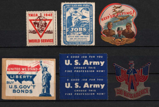 United States, Stock of Cinderellas, Non-Postal Stamps, Labels, Advertising, Charity, Propaganda