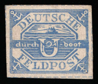 1945 Hela Submarine (U-Boot Hela), Military Mail Field Post Feldpost, Germany (Mi. 13 b, CV $460)