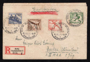 1936 (12 Aug) Third Reich, Germany, Cover from Berlin to Emden franked with 3pf, 6pf, 8pf and 25pf tied by Berlin Olympia Stadion postmarks