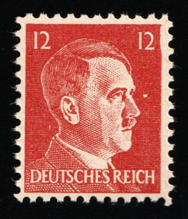 12pf Anti-German Propaganda, American Propaganda Forgery of Hitler Issue (Mi. 16, CV $70, MNH)