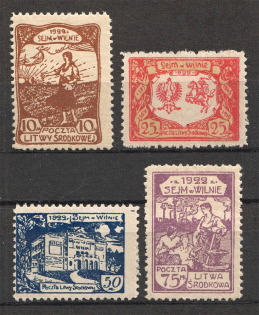 1922 Central Lithuania (Perf, Full Set)