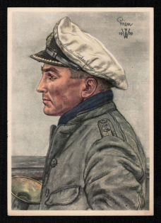 1941 (25 Feb) Gunther Prien, Dusseldorf, Germany, Postcard (Special Cancellation)