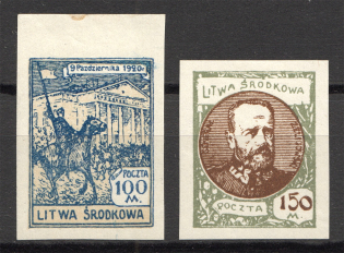 1921 Central Lithuania (Imperf, Full Set)