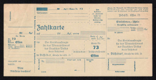Dusseldorf, Payment Card, Nazi Germany