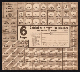 Reich Card For Vacationers, Nazi Germany