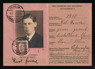 1932 Berlin, German Postal Administration, Identity Card, Nazi Germany