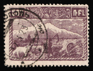 1922 2k on 500r Armenia Revalued, Russia, Civil War (Mi. 145 aA I, Black Overprint, Certificate, Canceled, CV $90)