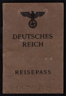 1942 Passport, Nazi Germany (With Revenue Stamps)
