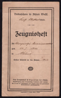 1922 Report Book, Nazi Germany