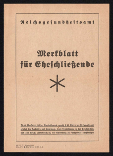 1945 Reich Health Office, Identification Card Of The German Reich, Nazi Germany
