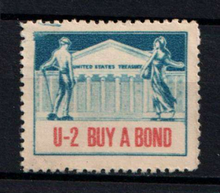 1941 'U-2 Buy a Bond', United States, Military Propaganda, Poster Stamp