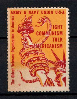 'Fight Communism Talk Americanism', Army & Navy Union, United States, Military Propaganda (MNH)