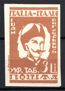 1946 Rimini Dispalced Persons Camp Post Ivan Vyhovsky 3 Lire (Imperf)