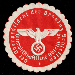 The Supreme President of the Province, Military Economics Department, Mail Seal Label, Germany