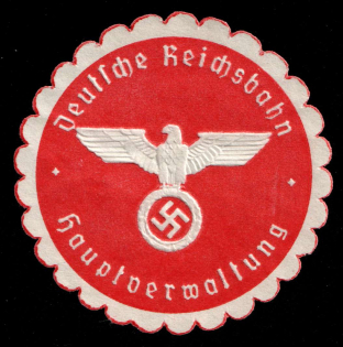 Deutsche Reichsbahn (German National Railway), Main Administration, Mail Seal Label, Germany